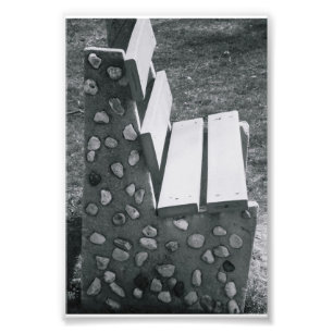 Letra alfabética Fotografia L1 Preto e Branco 4x6