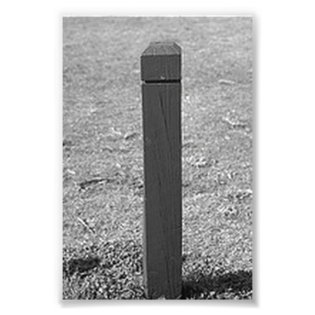 Letra alfabética Fotografia L3 Preta e Branco 4x6 (Frente)