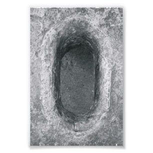 Letra alfabética Fotografia O6 Preto e Branco 4x6