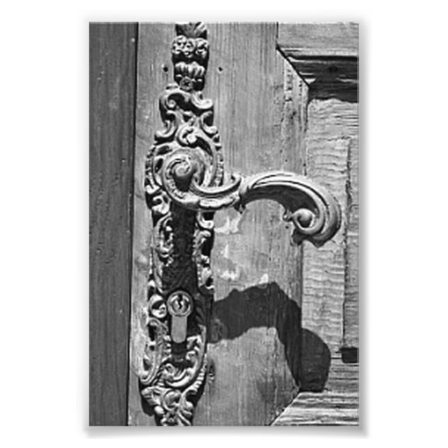 Letra alfabética Fotografia R7 Preta e Branco 4x6 (Frente)