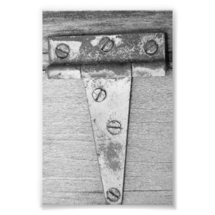 Letra alfabética Fotografia T5 Preta e Branco 4x6