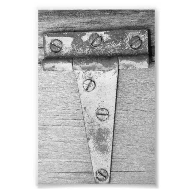 Letra alfabética Fotografia T5 Preta e Branco 4x6 (Frente)