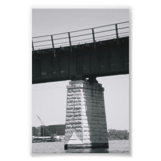 Letra alfabética Fotografia T6 Preta e Branco 4x6 (Frente)