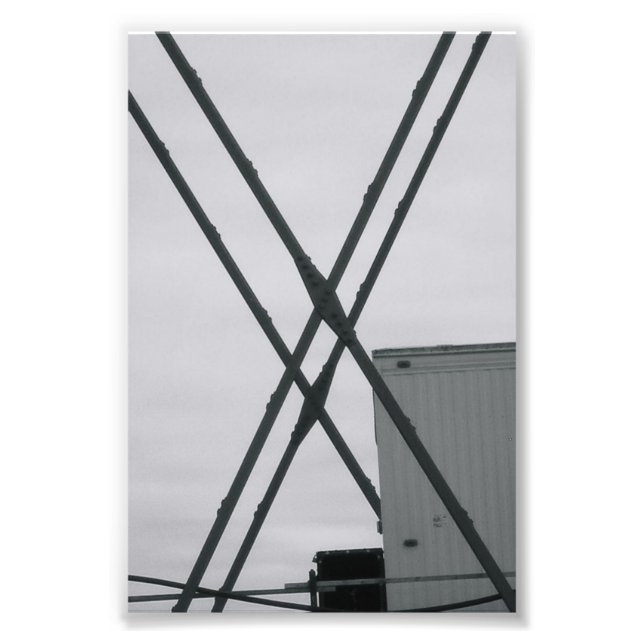 Letra alfabética Fotografia X2 Preta e Branco 4x6 (Frente)