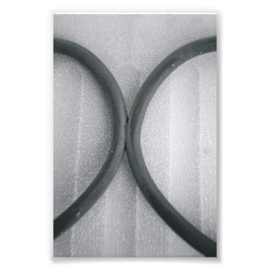 Letra alfabética Fotografia X4 Preto e Branco 4x6