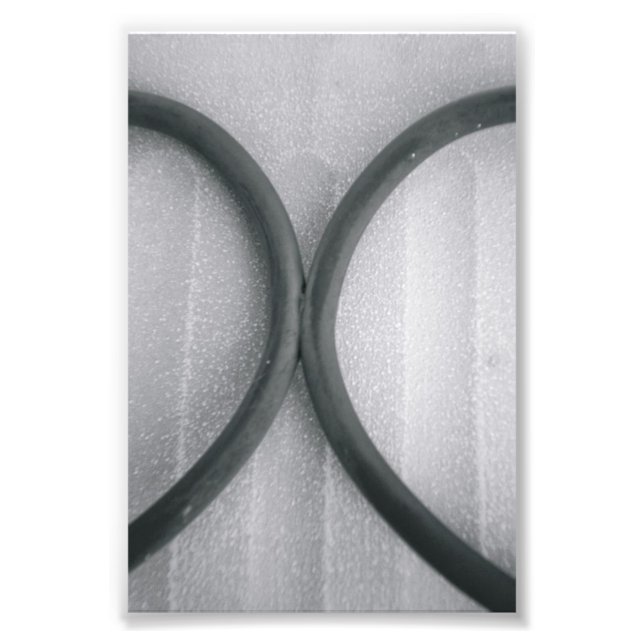 Letra alfabética Fotografia X4 Preto e Branco 4x6 (Frente)