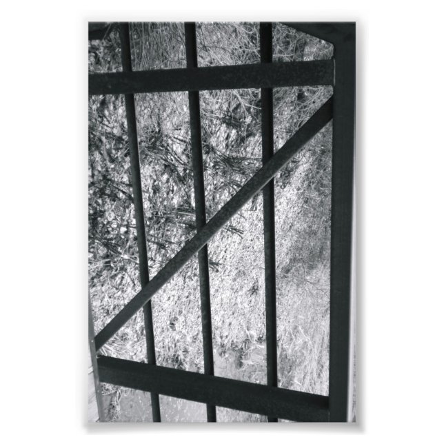 Letra alfabética Fotografia Z4 Preto e Branco 4x6 (Frente)