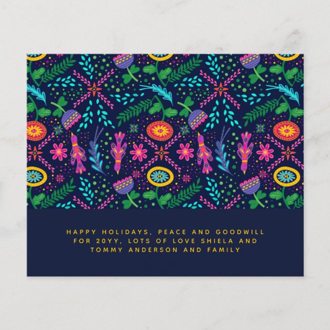 Letra anual Flores de Arte Foliculares Escandinava (Frente)