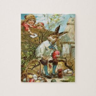 Letra ao quebra-cabeça do coelhinho da Páscoa