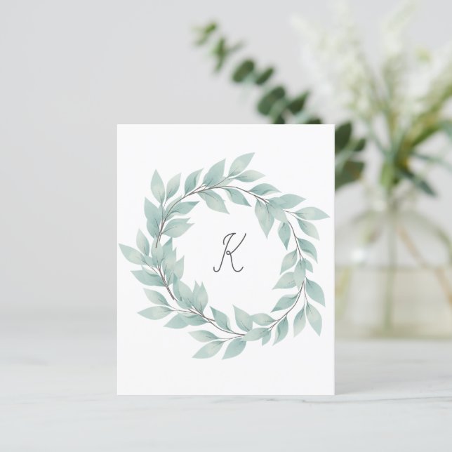 Letra aquosa monograma (Em pé/Frente)