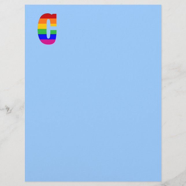 Letra arco-íris C (Frente)