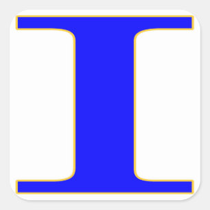 Letra azul mim etiqueta