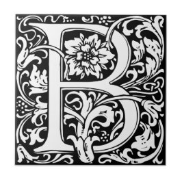 Letra B Monograma Medieval Arte Nova