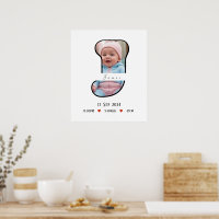 Letra Baby Personalizada J com Limite - Poster