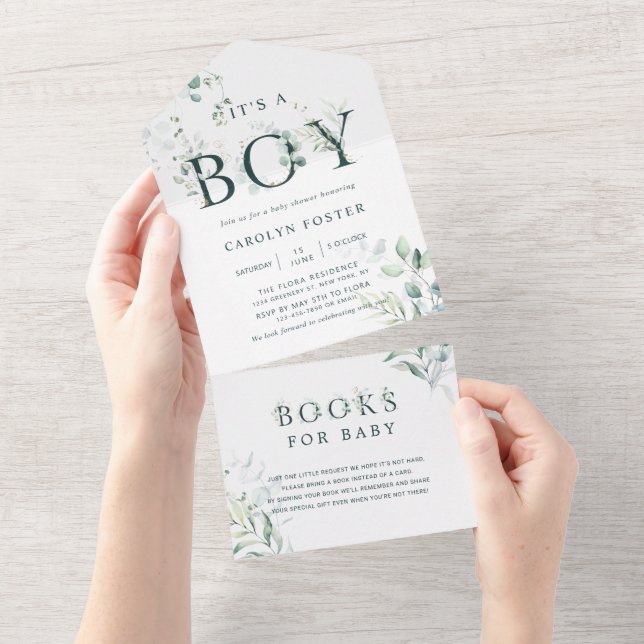 Letra botânica Chá de fraldas | Livros Para Bebê (Aba destacável)