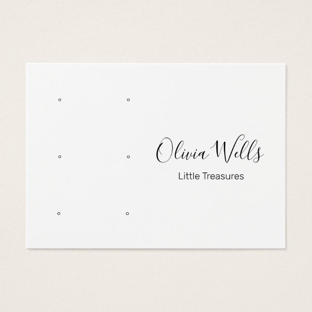 Letra branca com três pares de orifícios de orelha (Frente)