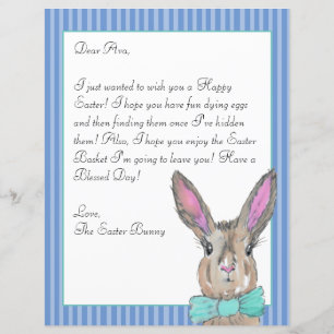 Letra Bunny da Páscoa de Watercolor para seus Fil
