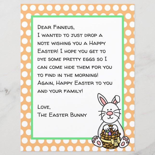 Letra Bunny Felz pascoa Personalizada (Frente)