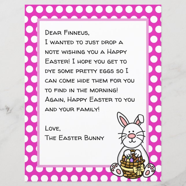 Letra Bunny Felz pascoa Personalizada (Frente)