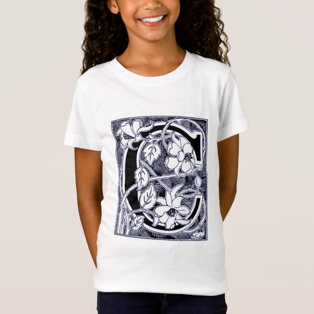 Letra "C" da videira da Flor - Camisa (Frente)