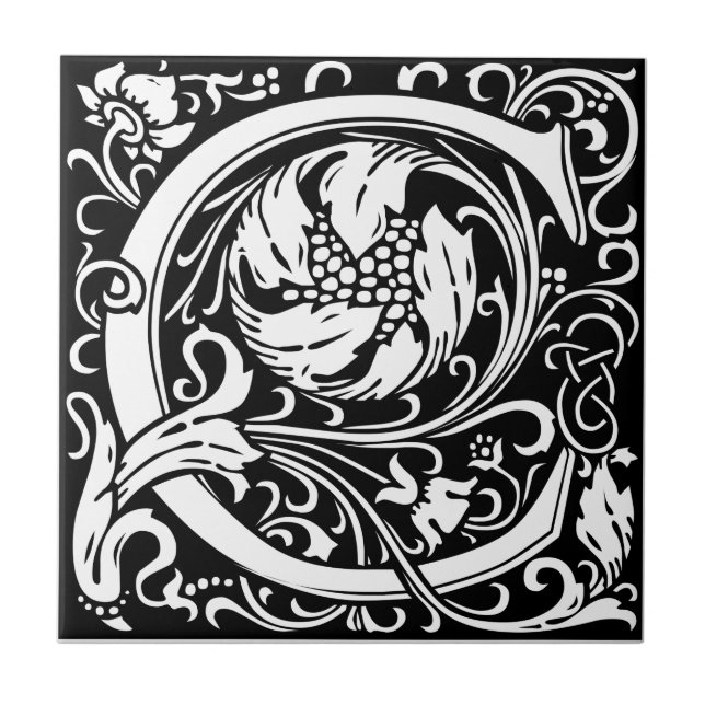 Letra C Monograma Medieval Arte Nova (Frente)