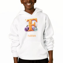 Letra Cuz Monograma de Halloween F Hoodie