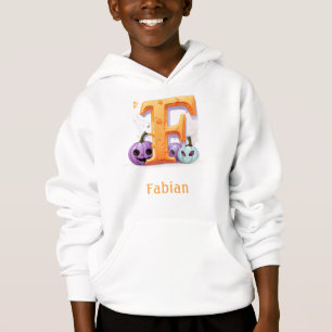 Letra Cuz Monograma de Halloween F Hoodie