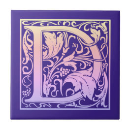 Letra D Colorida Gradiente da Primeira Letra Vinta