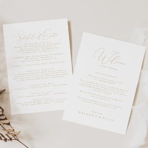 Letra de boas-vindas ao Casamento Minimalista Clás