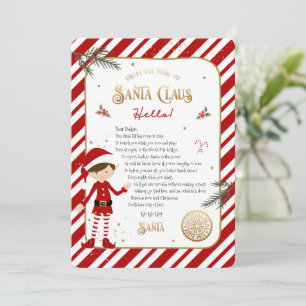 Letra de boas-vindas da primeira vez em Elf chegan