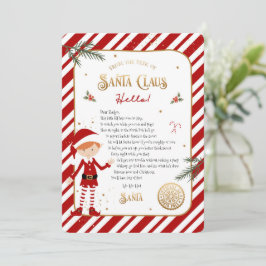 Letra de boas-vindas da primeira vez em Elf chegan