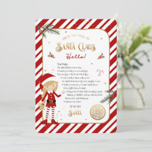 Letra de boas-vindas da primeira vez em Elf chegan