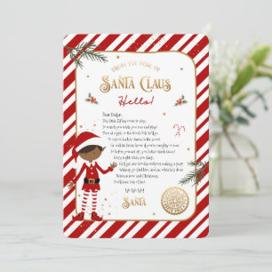 Letra de boas-vindas da primeira vez em Elf chegan