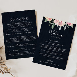 Letra de boas-vindas do Casamento Floral de Blush