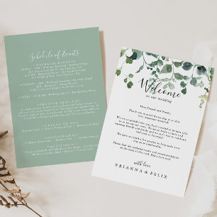 Letra de Boas-vindas do Script Green Foliage