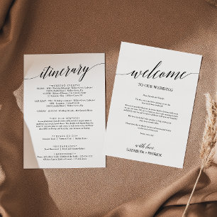 Letra de Boas-vindas e Itinerário do Casamento Neg