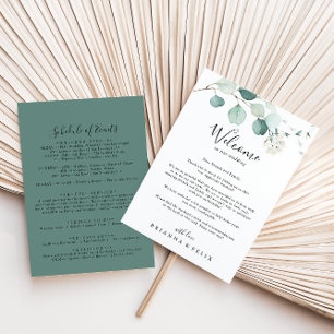 Letra de boas-vindas Eucalyptus Verdes de Verão