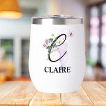 Letra de Script Elegante C Monograma Nome Personal