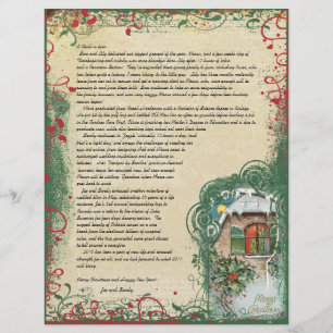 Letra do Natal da cena do inverno da casa de campo