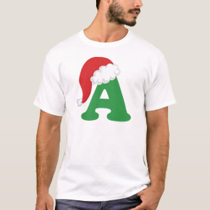 Letra do Natal uma camisa do alfabeto