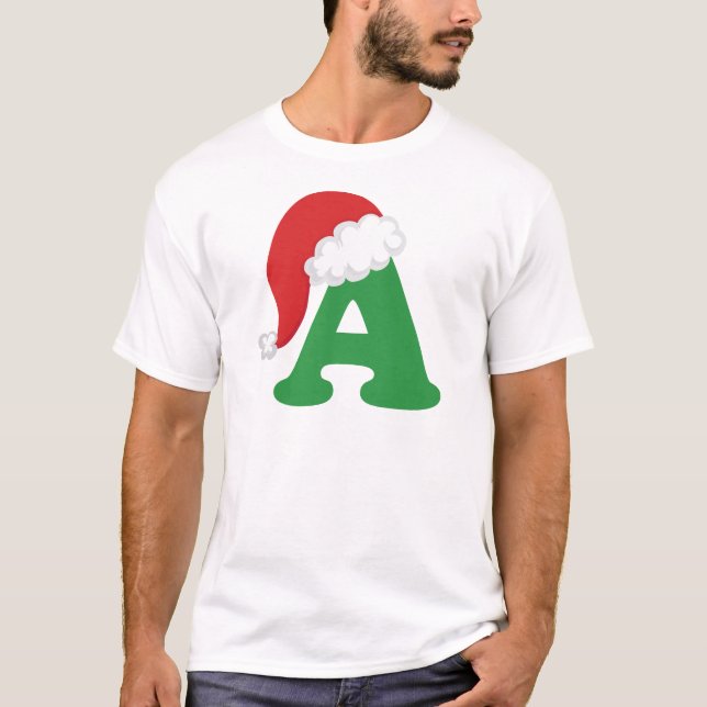 Letra do Natal uma camisa do alfabeto (Frente)