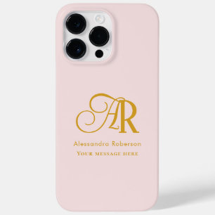 Letra Dourada Elegante Cor-de-Rosa Esbranquiçada