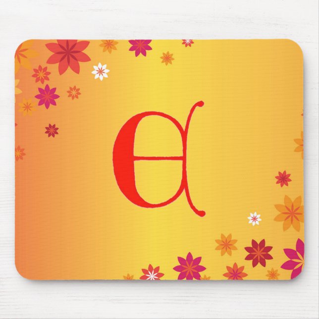Letra E Mouse Pad (Frente)