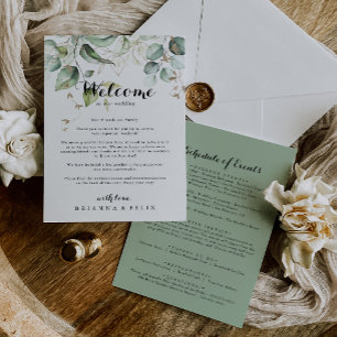 Letra Elegante Dourada Greenery Wedding