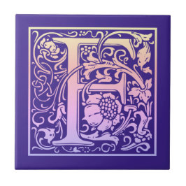 Letra F Colorida Gradiente da Primeira Letra Vinta