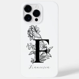 Letra F de Monograma Floral Botânico Nome   