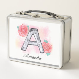 Letra Floral A de Aquarela