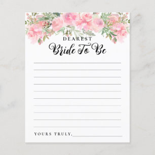 Letra Floral Cor-De-Rosa Esbranquiçada Noiva A Ser