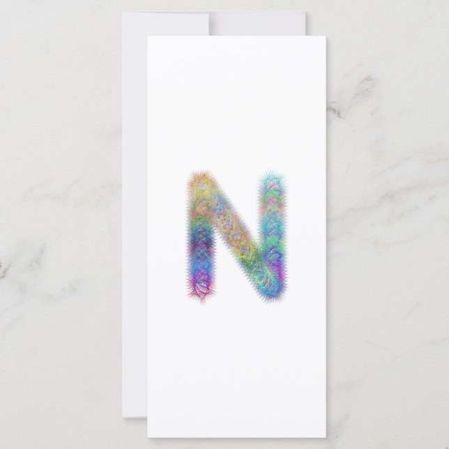 Letra francesa N monograma (Frente)