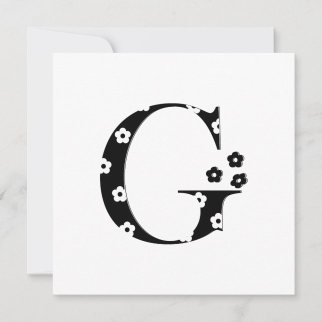 Letra G do padrão da flor (Frente)